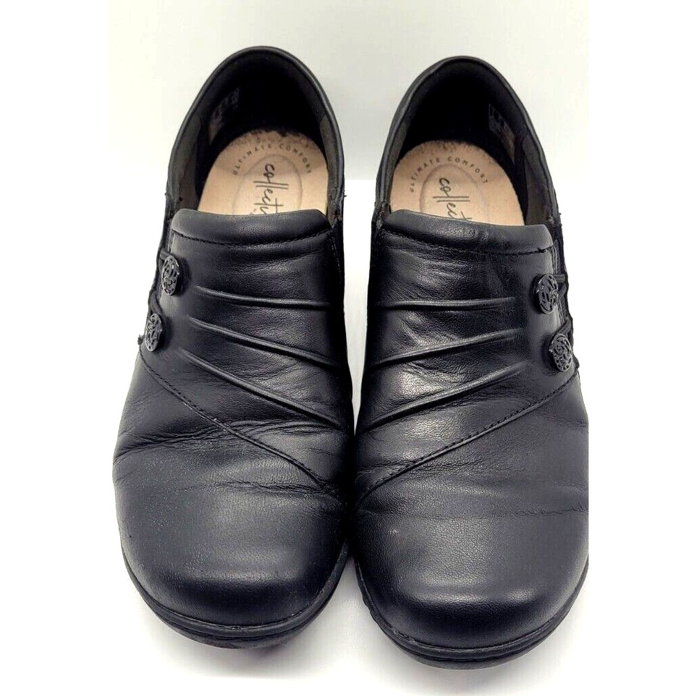 Clark's Womens Black Comfort Loafers Shoes Size 9.5 Ultimate Collection Slip-Ons